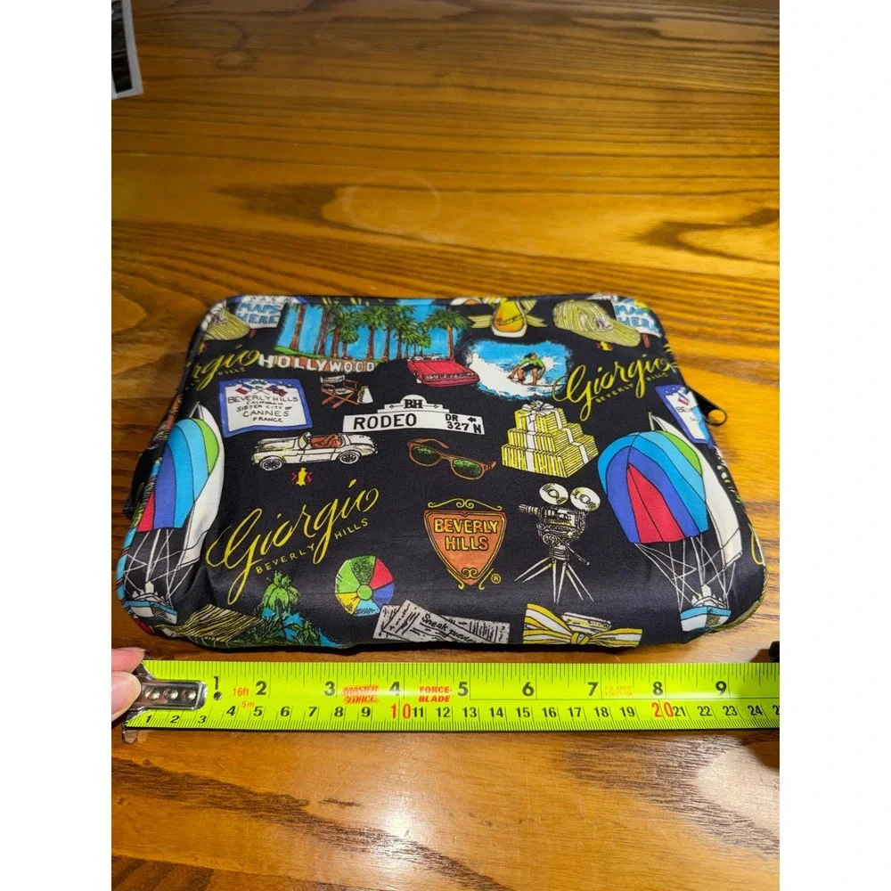 Nicole Miller Giorgio Beverly Hills Hollywood Novelty Print Cosmetic Bag Pouch